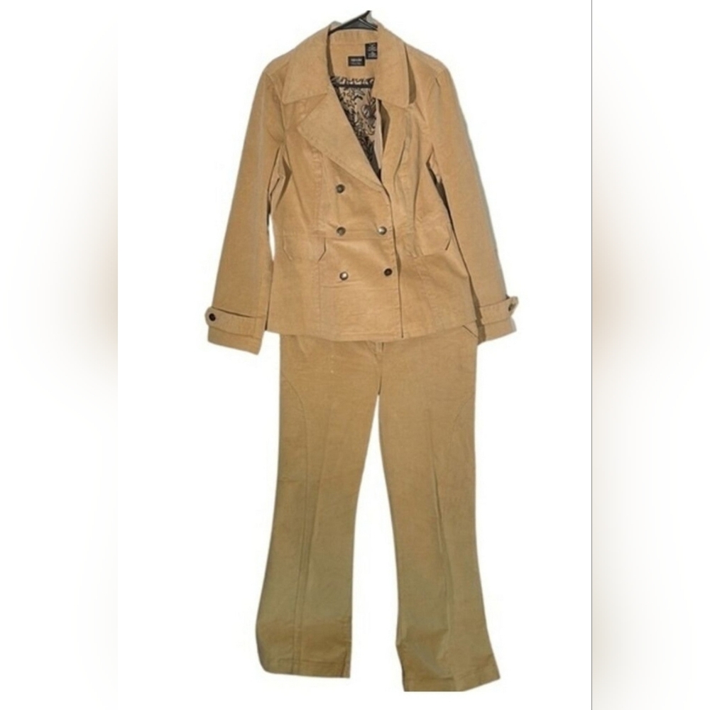Nicole Miller women's pantsuit tan corduroy size 14/16